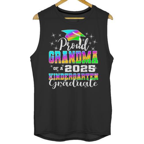 Proud Grandma Of Kindergarten Graduate 2025 Graduation Unisex Tank Top - Best Gift Smart