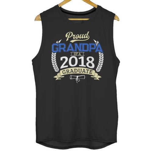 Proud Grandpa Of 2018 Senior Shirt Graduation Grad Unisex Tank Top - Best Gift Smart