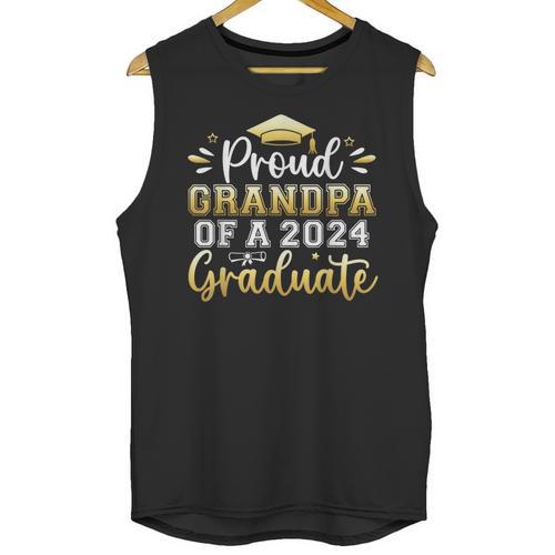 Proud Grandpa Of a 2024 Graduate Senior Graduation Men Unisex Tank Top - Best Gift Smart