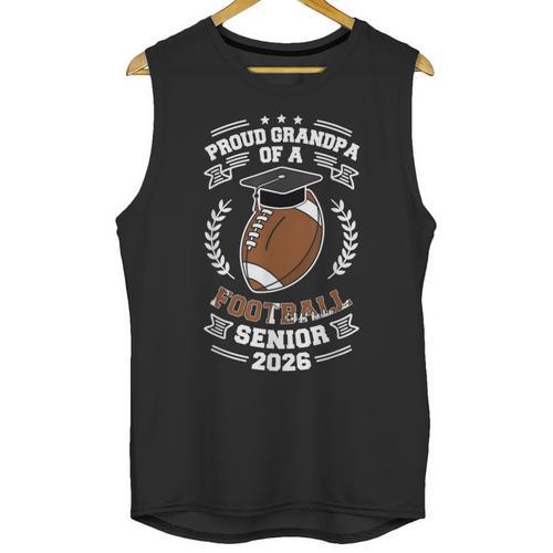 Proud Grandpa Of a 2026 Football Senior Graduation Unisex Tank Top - Best Gift Smart