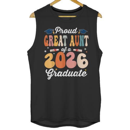 Proud Great Aunt Of a Class Of 2026 Graduate Graduation Unisex Tank Top - Best Gift Smart