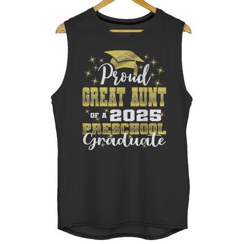 Proud Great Aunt Of Preschool Graduate 2025 Graduation Unisex Tank Top - Best Gift Smart