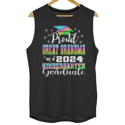 Proud Great Grandma Of Kindergarten Graduate 2024 Graduation Unisex Tank Top - Best Gift Smart