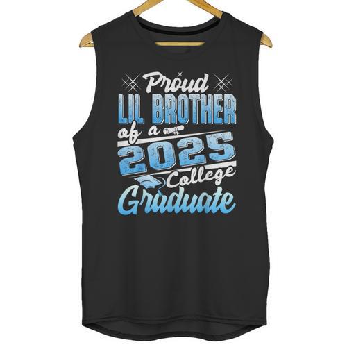 Proud Lil Brother Of 2025 Graduate College Shirt Graduation Unisex Tank Top - Best Gift Smart
