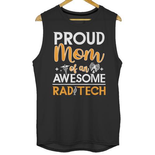Proud Mom Of An Awesome Rad Tech Graduation Matching Family Unisex Tank Top - Best Gift Smart