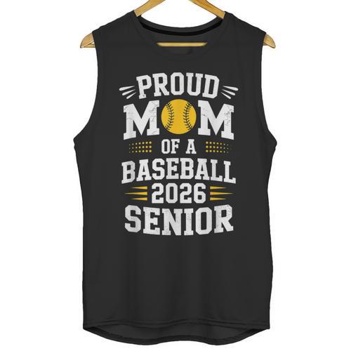 Proud Mom Of Baseball Senior 2026 Graduation Unisex Tank Top - Best Gift Smart