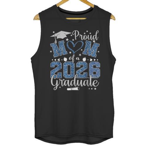 Proud Mom Of a Class Of 2026 Graduate Senior Graduation Unisex Tank Top - Best Gift Smart
