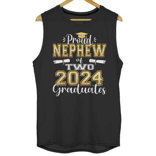 Proud Nephew Of Two 2024 Graduate Class 2024 Graduation Unisex Tank Top - Best Gift Smart