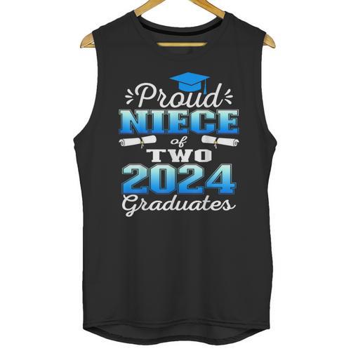 Proud Niece Of Two 2024 Graduate Class 2024 Graduation Unisex Tank Top - Best Gift Smart