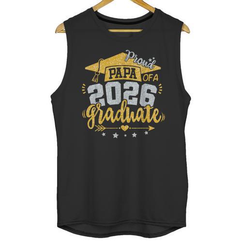 Proud Papa Of A 2026 Graduate Grad Senior Graduation Unisex Tank Top - Best Gift Smart