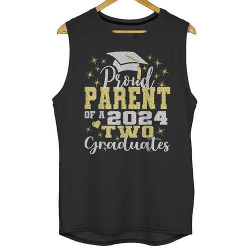 Proud Parent Of Two 2024 Graduate Class 2024 Graduation Unisex Tank Top - Best Gift Smart