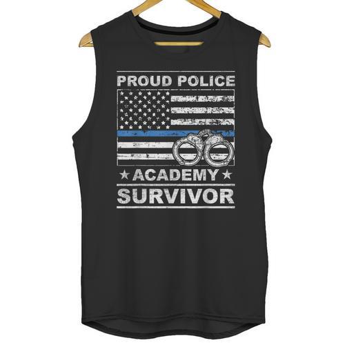 Proud Police Academy Survivor Graduation Unisex Tank Top - Best Gift Smart