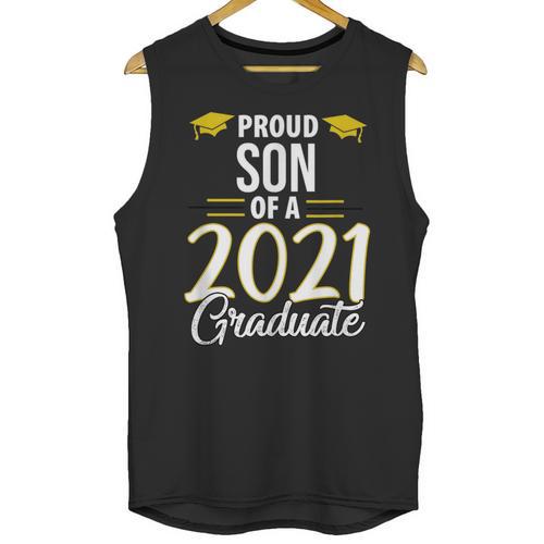 Proud Son Of A 2021 Graduate Graduation Clothes MBA PhD Unisex Tank Top - Best Gift Smart