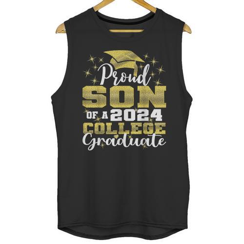 Proud Son Of 2024 College Graduate Family 24 Graduation Unisex Tank Top - Best Gift Smart
