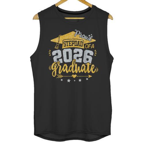 Proud Stepdad Of A 2026 Graduate Grad Senior Graduation Unisex Tank Top - Best Gift Smart