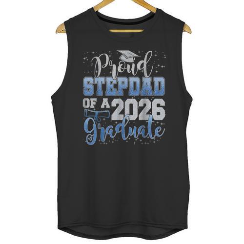 Proud Stepdad Of Senior 2026 Class Of 2026 Graduation Unisex Tank Top - Best Gift Smart