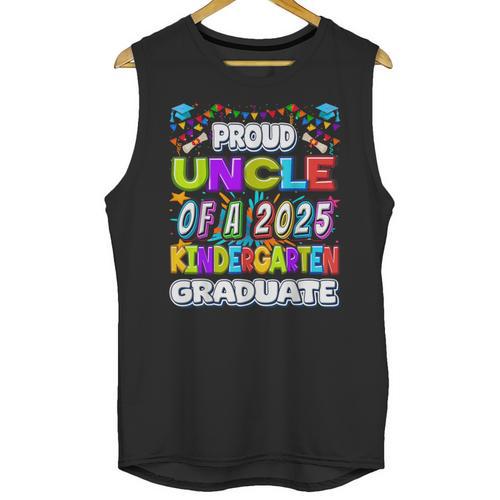 Proud UNCLE Of a 2025 Kindergarten Graduate Graduation Unisex Tank Top - Best Gift Smart
