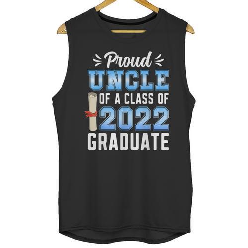Proud Uncle Of A Class Of 2022 Graduate 22 Senior Graduation Unisex Tank Top - Best Gift Smart