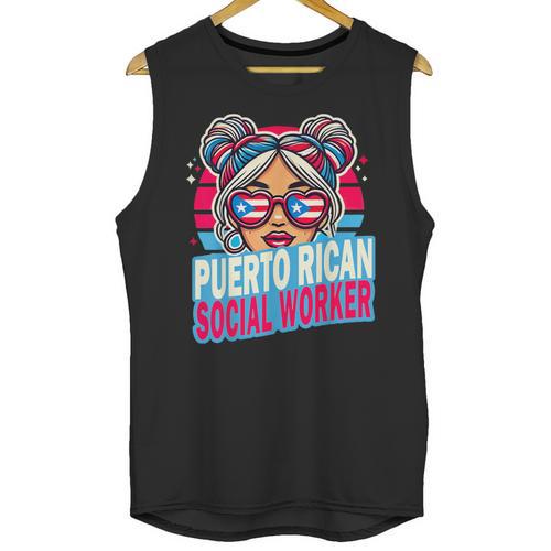Puerto Rican Latina Social Worker MSW Masters Graduation Unisex Tank Top - Best Gift Smart