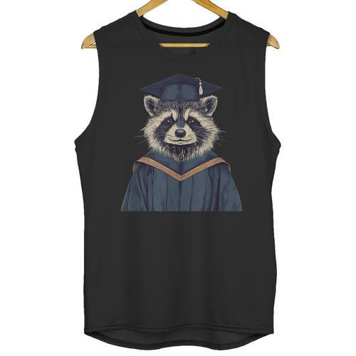 Raccoon Graduation Unisex Tank Top - Best Gift Smart