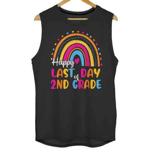 Rainbow Last Day Of 2nd Grade Teacher Student Graduation For Men Women Kids Unisex Tank Top - Best Gift Smart