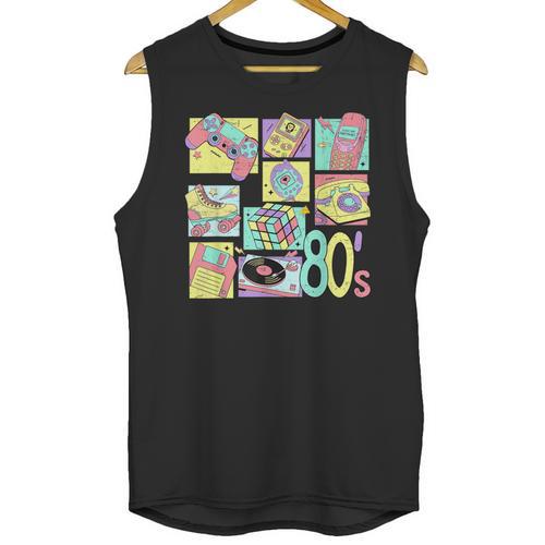 Retro 80s Nostalgia 1980s Throwback Party Costume Unisex Tank Top - Figerry