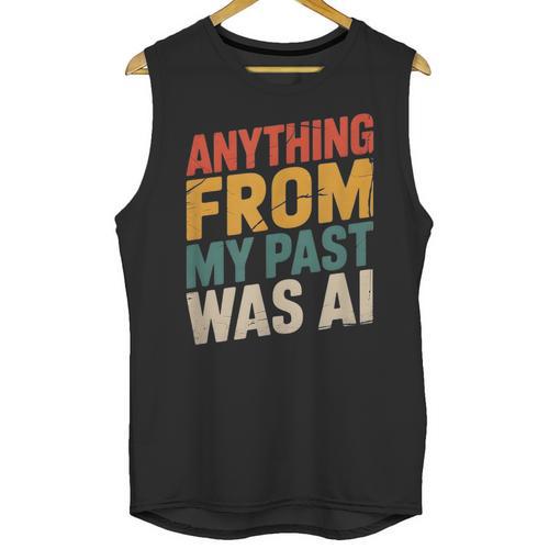 Retro AI Nostalgia Quote Distressed Vintage Unisex Tank Top - Figerry