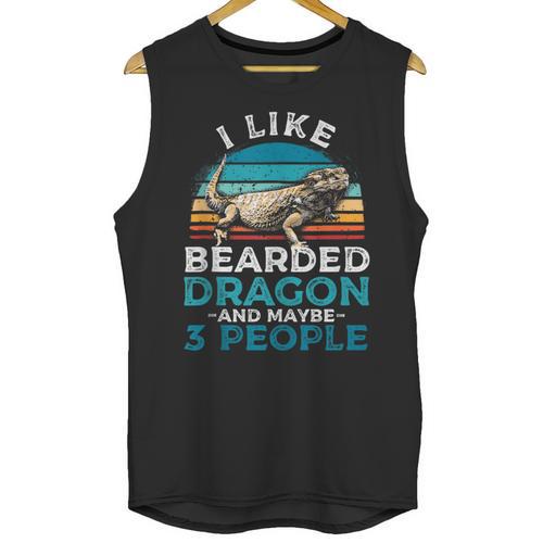 Retro Bearded Dragon Introvert For Lizard Lovers Unisex Tank Top - Raresse