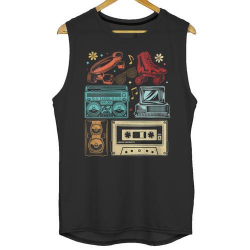Retro Cassette 70s 80s 90s Music Vintage Party Nostalgia Unisex Tank Top - Figerry