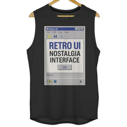Retro Computer Dialog Box 90s Desktop Interface Nostalgia Unisex Tank Top - Figerry