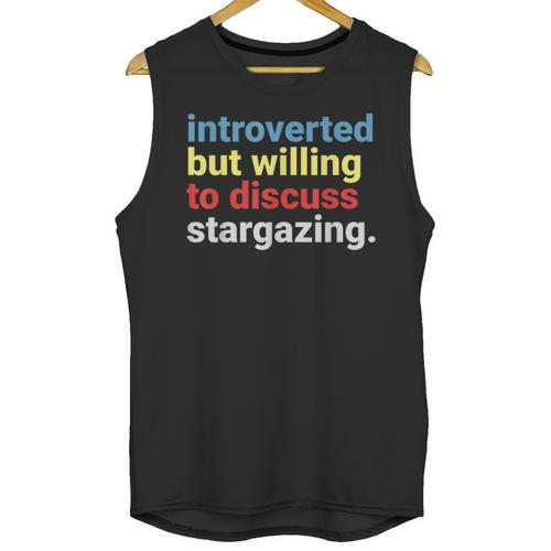 Retro Introverted But Willing Stargazing Lover Unisex Tank Top - Raresse