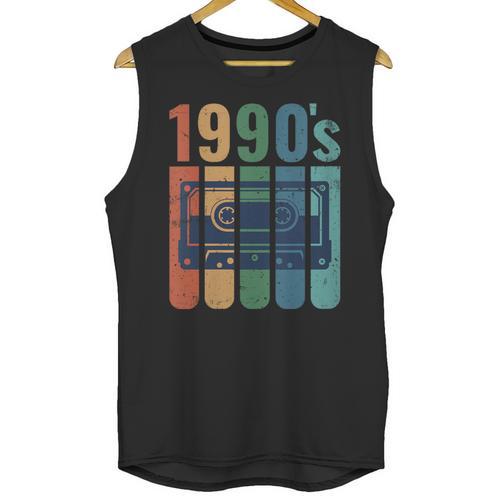 Retro Nineties Style Audio Tape Nostalgia Year 1990 Unisex Tank Top - Figerry
