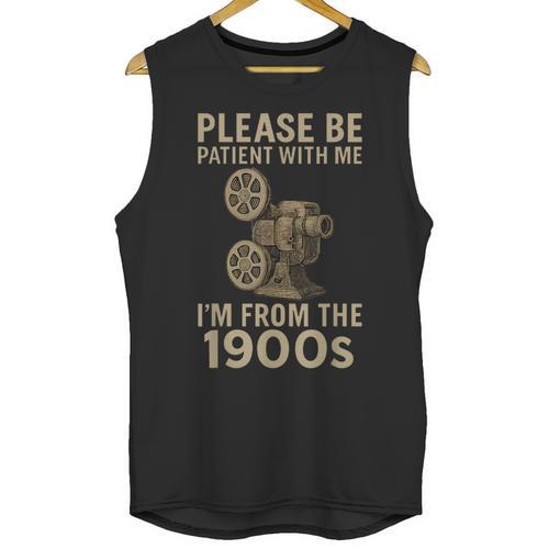 Retro Please Be Patient With Me I'm From The 1900s Projector Unisex Tank Top - Figerry