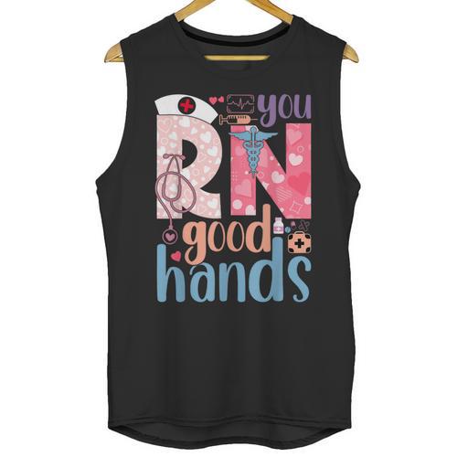You RN Good Hands Cute Nurse Nursing Student Graduation Unisex Tank Top - Best Gift Smart