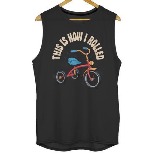 This How I Rolled Retro Tricycle 80s 90s Kid Nostalgia Unisex Tank Top - Figerry