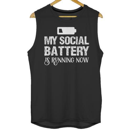 Sarcastic Anti Low Social Battery Social Introvert Unisex Tank Top - Raresse