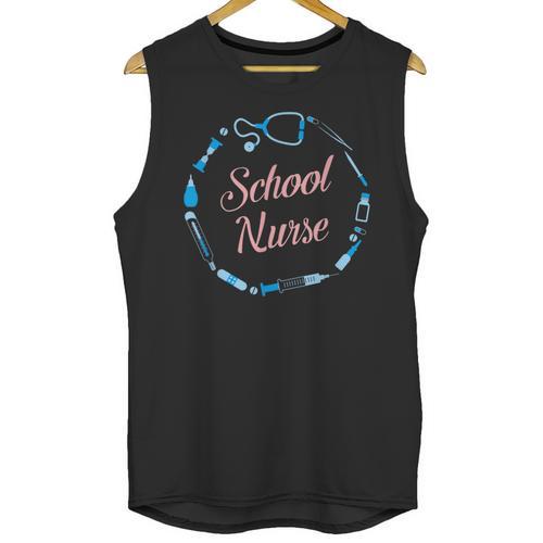 School Nurse Cute Adult Graduation Tshirt Nurses Fun Unisex Tank Top - Best Gift Smart
