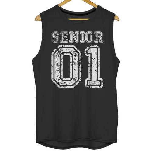 Senior 01 Class Of 2001 Retro College High School Graduation Unisex Tank Top - Best Gift Smart