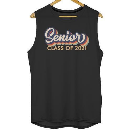 Senior 2021 Grad Shirt Retro 2021 Graduation Unisex Tank Top - Best Gift Smart