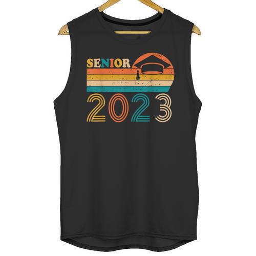 Senior 2023 Retro Class Of 2023 Seniors Graduation 23 Unisex Tank Top - Best Gift Smart