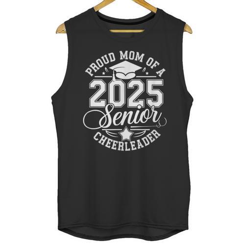 Senior 2025 Cheer Team Mom High School Graduation Outfit Unisex Tank Top - Best Gift Smart