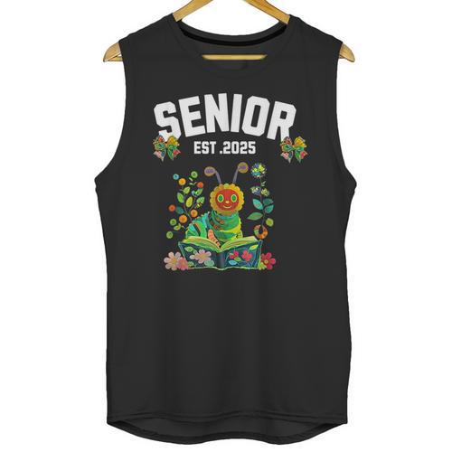 Senior 2025 Graduation Caterpillar For Kids Cute Coquette Unisex Tank Top - Best Gift Smart