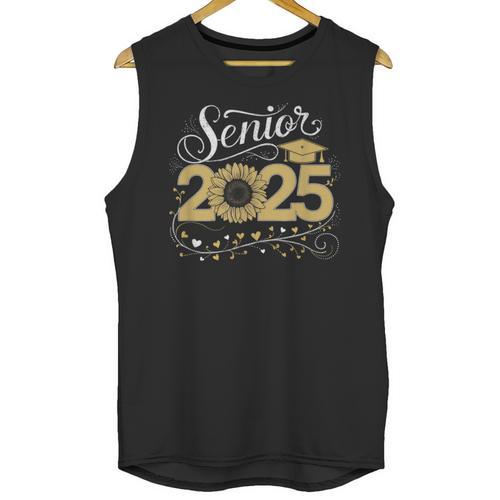 Senior 2025 Graduation Sunflower Class Of 2025 Unisex Tank Top - Best Gift Smart