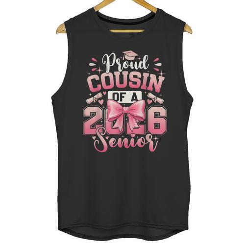 Senior 2026 Class Of 26 Coquette Pink Bow Graduation Cousin Unisex Tank Top - Best Gift Smart