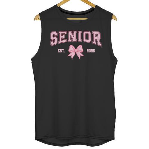 Senior 2026 Class Of 2026 Coquette Pink Bow Graduation 2026 Unisex Tank Top - Best Gift Smart