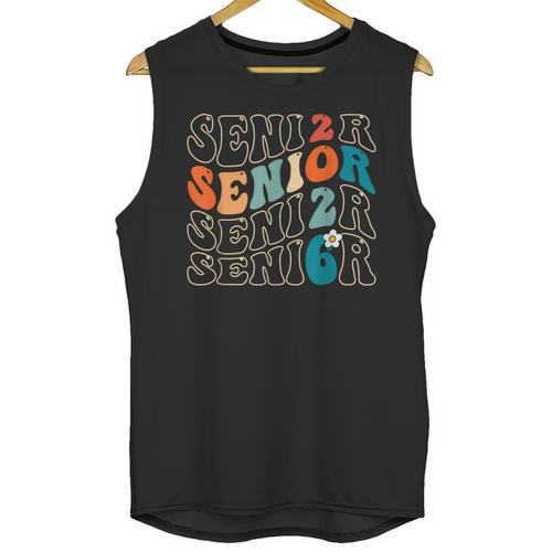 Senior 2026 Class Of 2026 Retro Groovy Graduation Grad Women Unisex Tank Top - Best Gift Smart