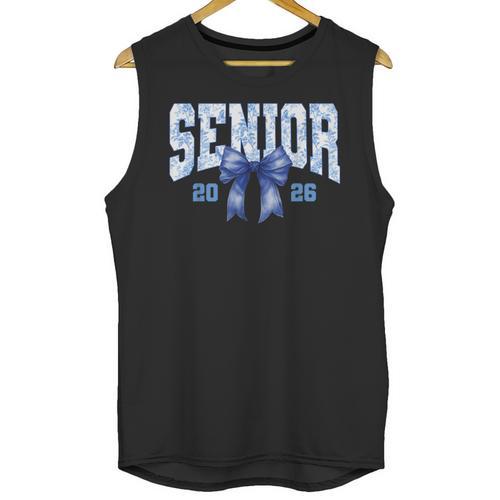 Senior 2026 Class Of 2026 Toile Coquette Bow Graduation 2026 Unisex Tank Top - Best Gift Smart