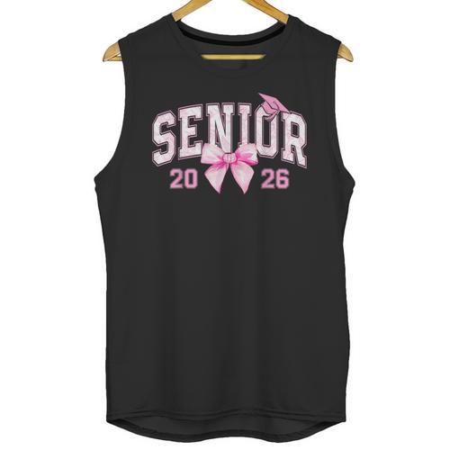 Senior 2026 Coquette Pink Bow Girls Class Of 2026 Graduation Unisex Tank Top - Best Gift Smart