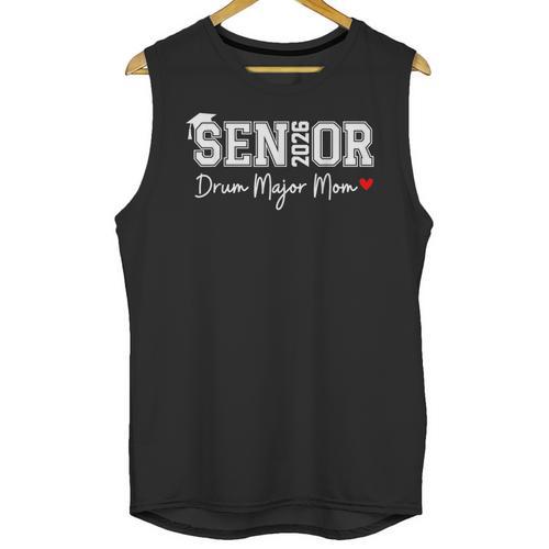 Senior 2026 Drum Major Mom 2026 Marching Band Graduation Unisex Tank Top - Best Gift Smart