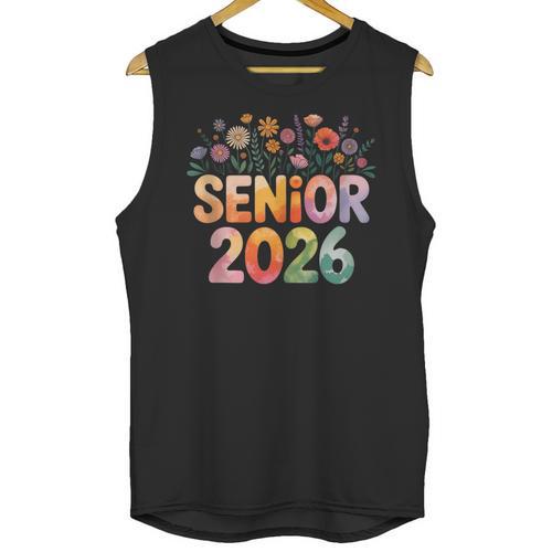 Senior 2026 Groovy Retro Grad Class Of 2026 Graduation Kids Unisex Tank Top - Best Gift Smart